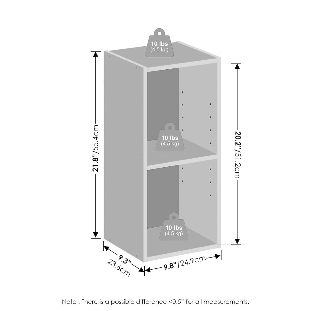 2-Tier Multipurpose Clothing & Closet Storage Organizer Shelf, 10-Inch Width. Picture 2