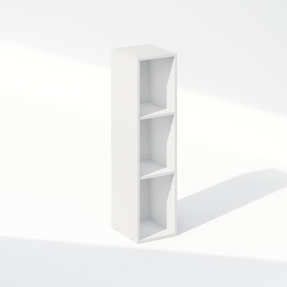 Reed 3-Tier Multipurpose Clothing & Closet Storage Organizer Shelf, 8-Inch Width. Picture 1