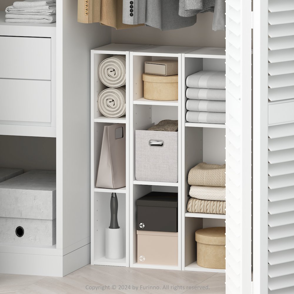 3-Tier Multipurpose Clothing & Closet Storage Organizer Shelf, 10-Inch Width. Picture 6