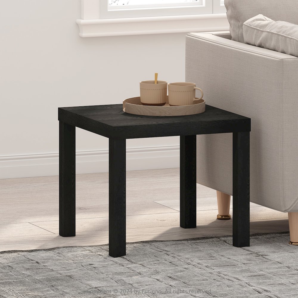Simple Square Coffee Table, Side Table, Black. Picture 6