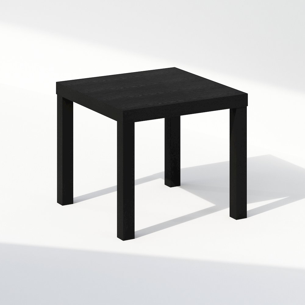 Simple Square Coffee Table, Side Table, Black. Picture 1