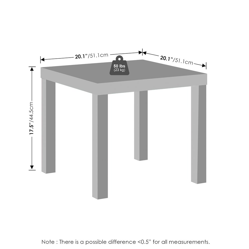 Simple Square Coffee Table, Side Table, Black. Picture 2