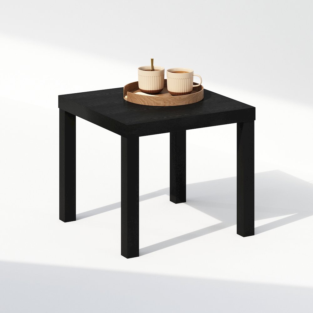 Simple Square Coffee Table, Side Table, Black. Picture 4