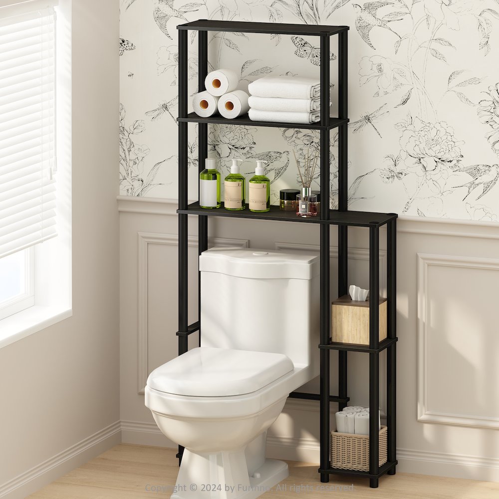 Turn-N-Tube Freestanding Over-The-Toilet Storage Rack with 5 Shelves. Picture 6