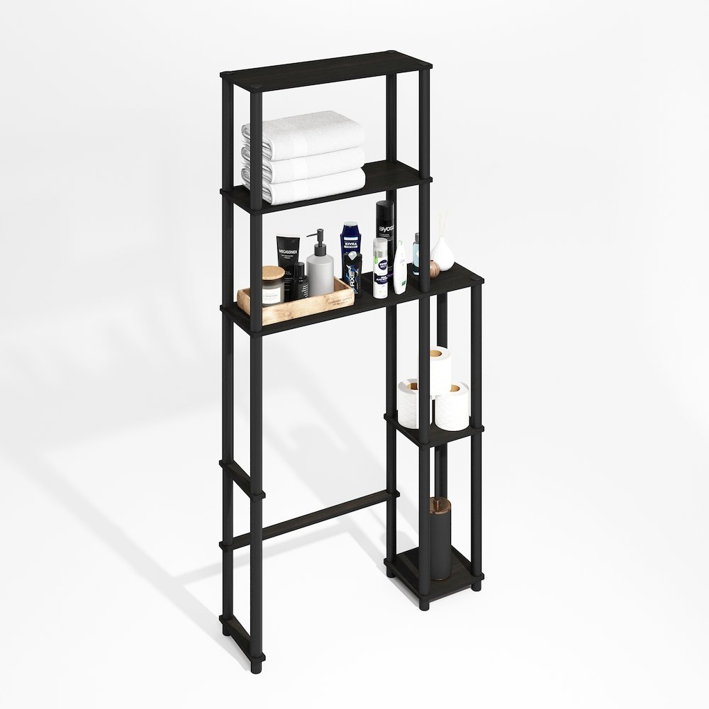 Turn-N-Tube Freestanding Over-The-Toilet Storage Rack with 5 Shelves. Picture 4