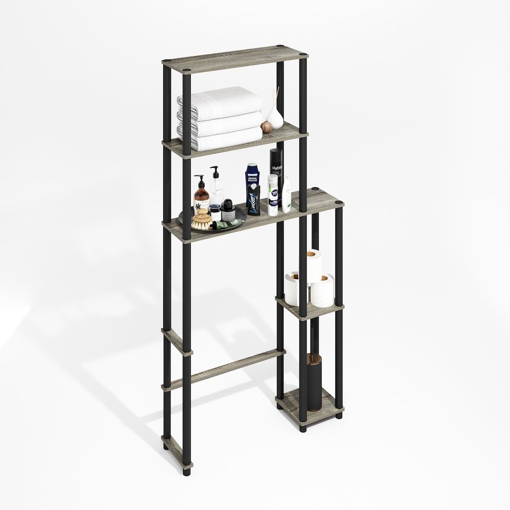 Turn-N-Tube Freestanding Over-The-Toilet Storage Rack with 5 Shelves. Picture 4