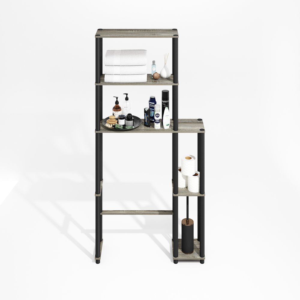 Turn-N-Tube Freestanding Over-The-Toilet Storage Rack with 5 Shelves. Picture 5