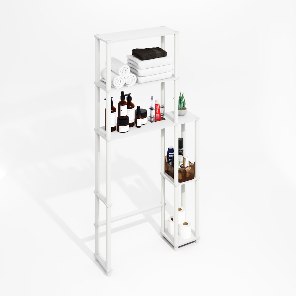 Turn-N-Tube Freestanding Over-The-Toilet Storage Rack with 5 Shelves. Picture 4