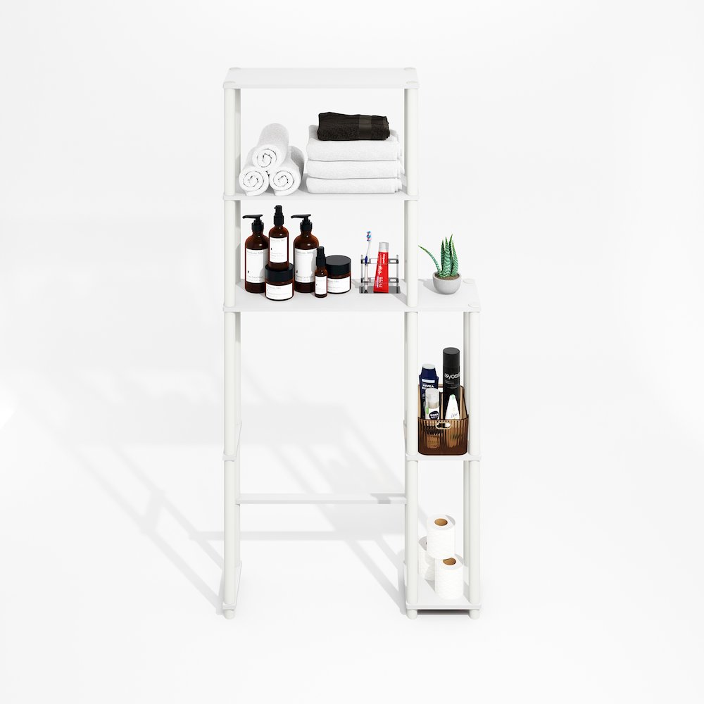Turn-N-Tube Freestanding Over-The-Toilet Storage Rack with 5 Shelves. Picture 5