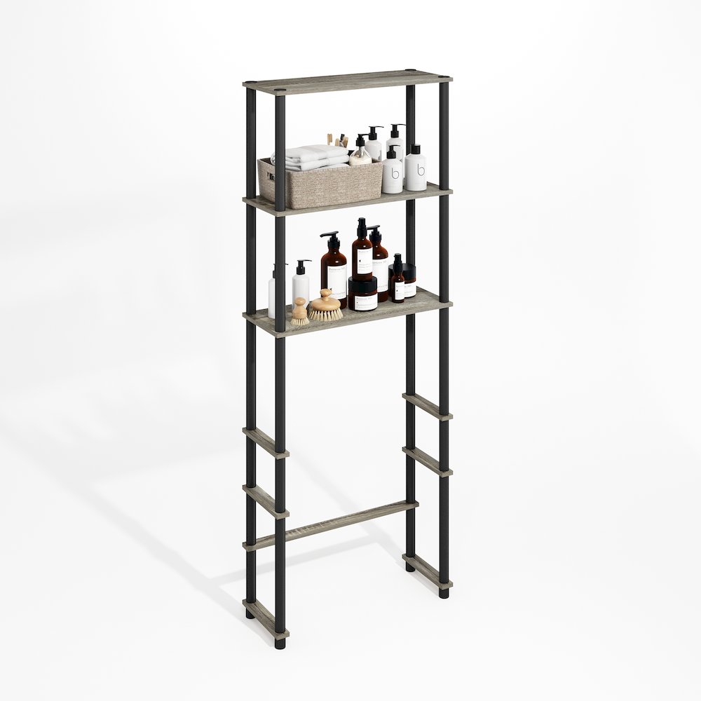 Turn-N-Tube Freestanding Over-The-Toilet Storage Rack with 3 Shelves. Picture 4