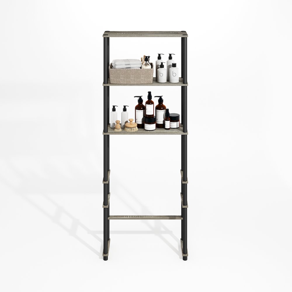 Turn-N-Tube Freestanding Over-The-Toilet Storage Rack with 3 Shelves. Picture 5