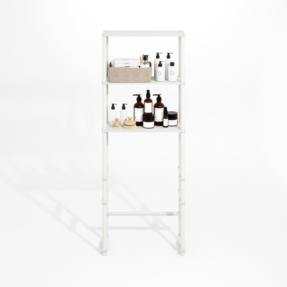 Turn-N-Tube Freestanding Over-The-Toilet Storage Rack with 3 Shelves. Picture 5