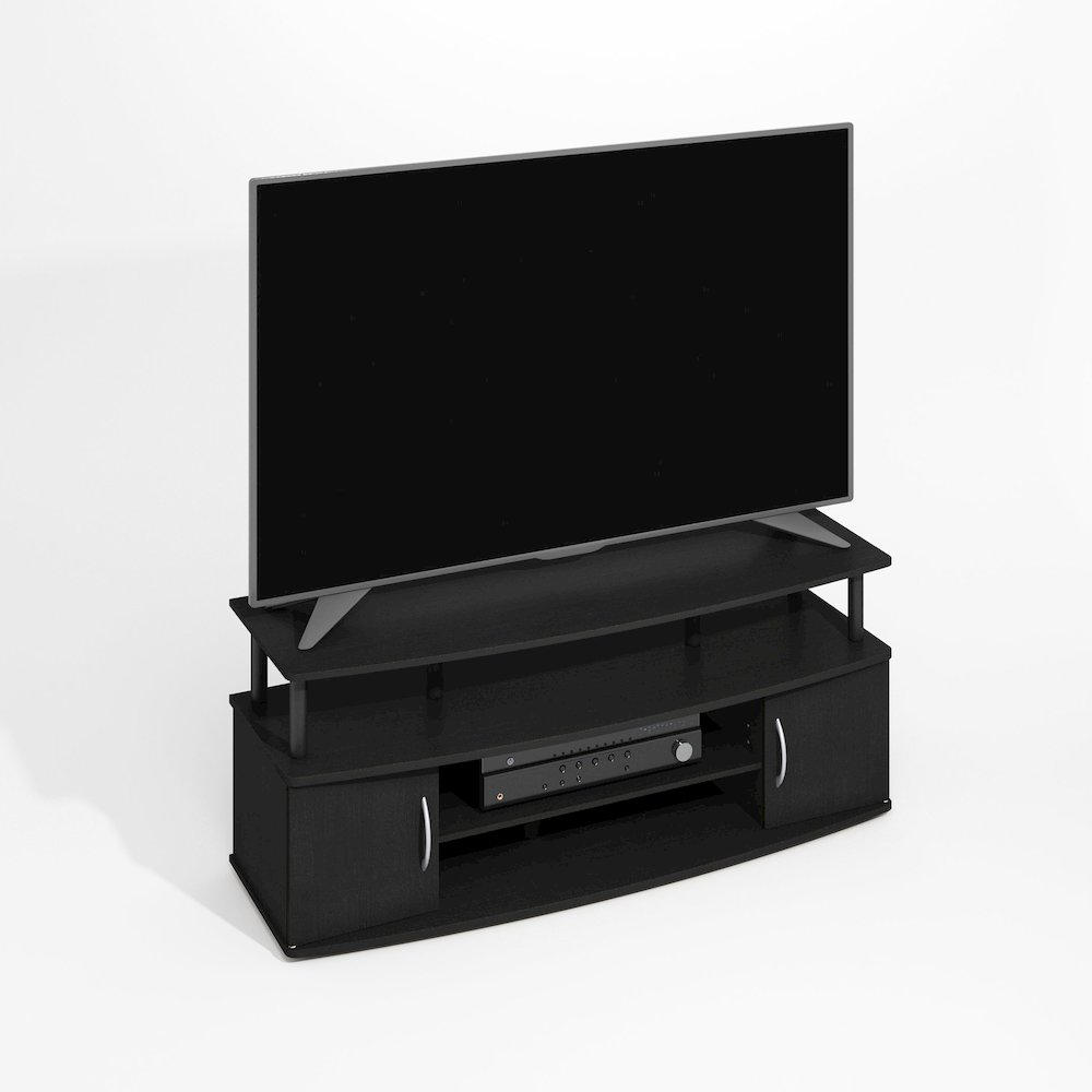 JAYA Large Entertainment Center Hold up to 55-IN TV, Darkwood. Picture 4