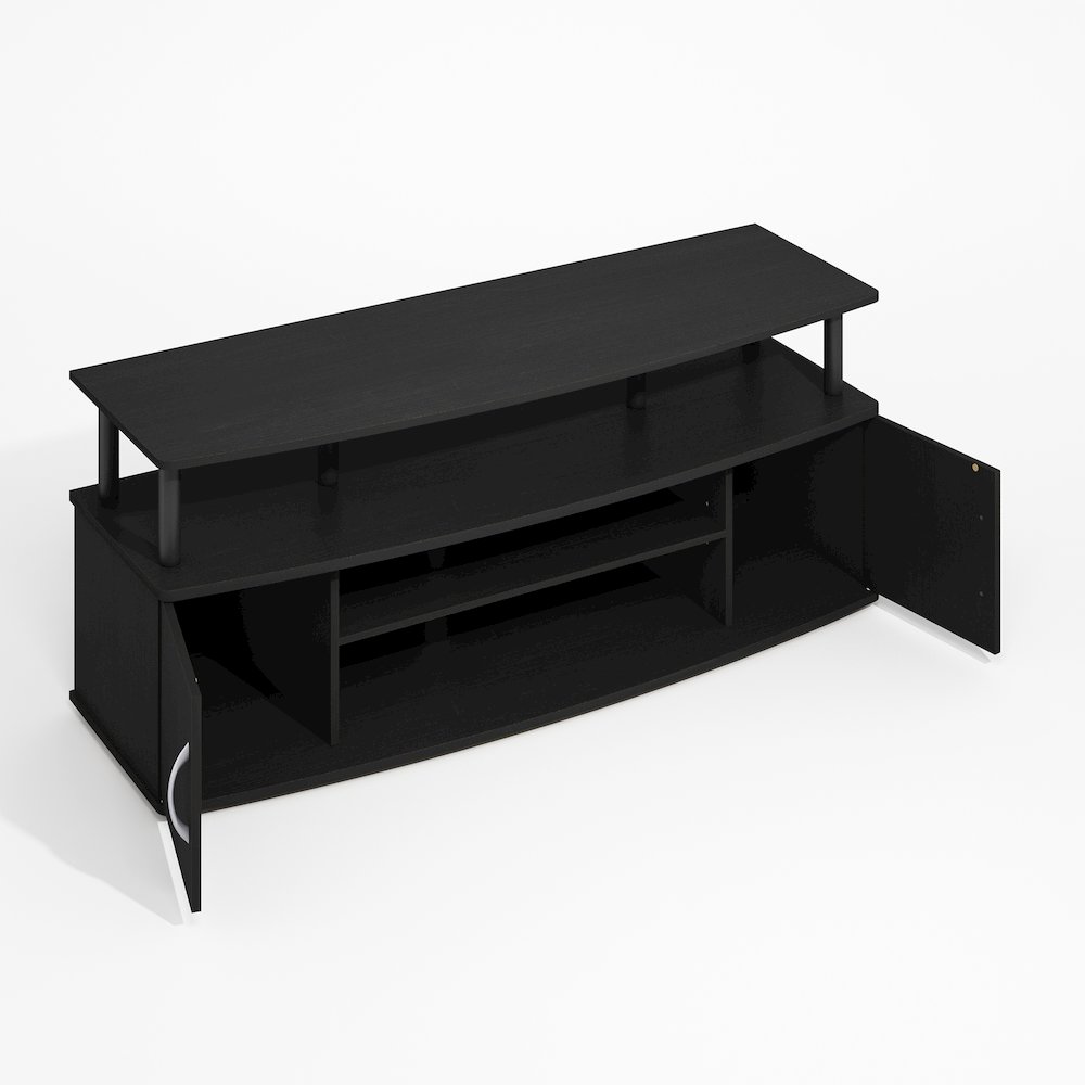 JAYA Large Entertainment Center Hold up to 55-IN TV, Darkwood. Picture 6