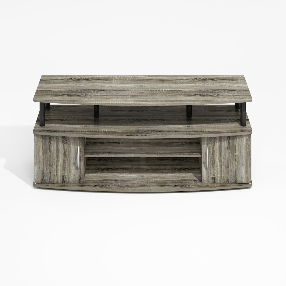 JAYA Large Entertainment Center Hold up to 55-IN TV, Grey Oak/Black. Picture 3