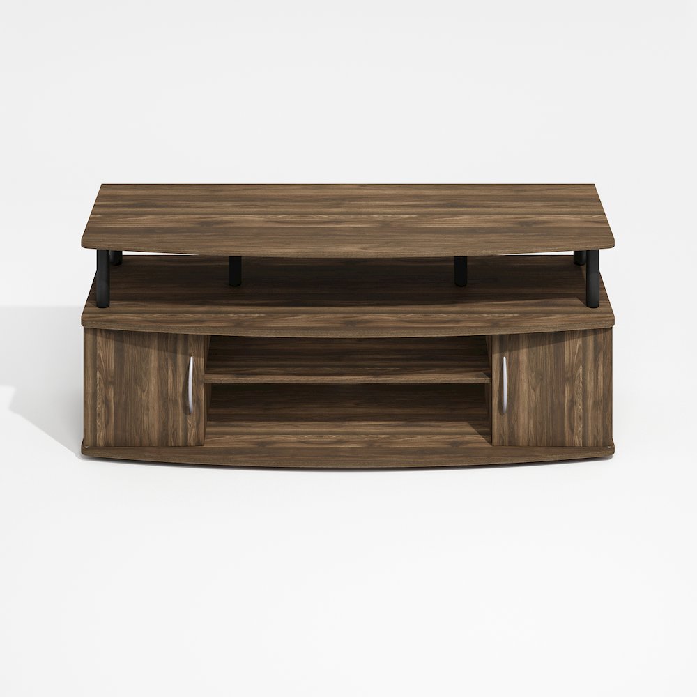 JAYA Large Entertainment Center Hold up to 55-IN TV, Brown Walnut/Black. Picture 3