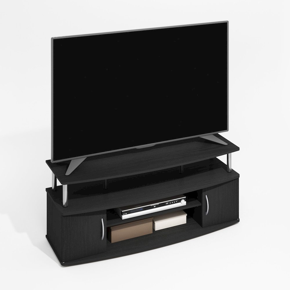 JAYA Large Entertainment Center Hold up to 55-IN TV, Dark Americano. Picture 4