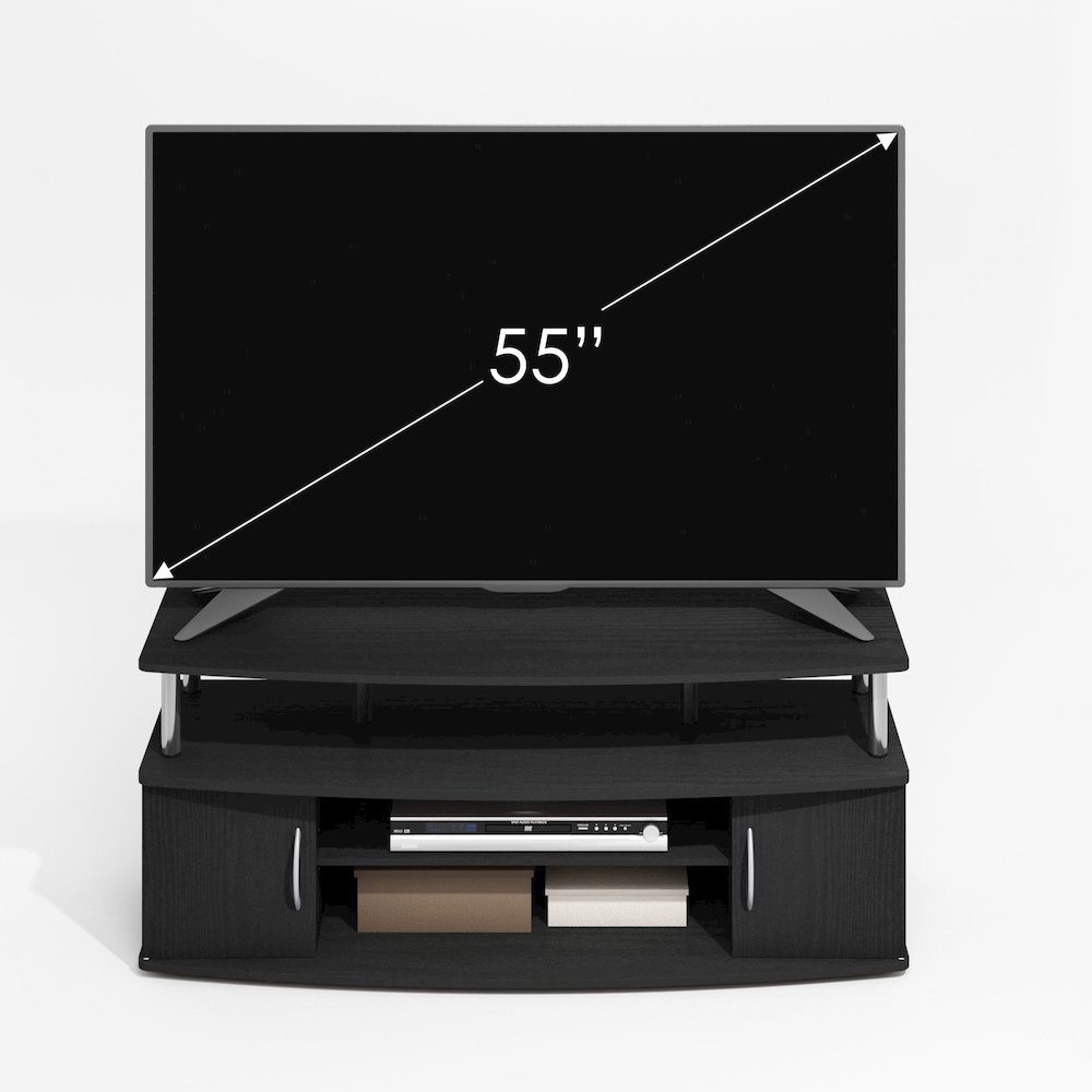 JAYA Large Entertainment Center Hold up to 55-IN TV, Dark Americano. Picture 5