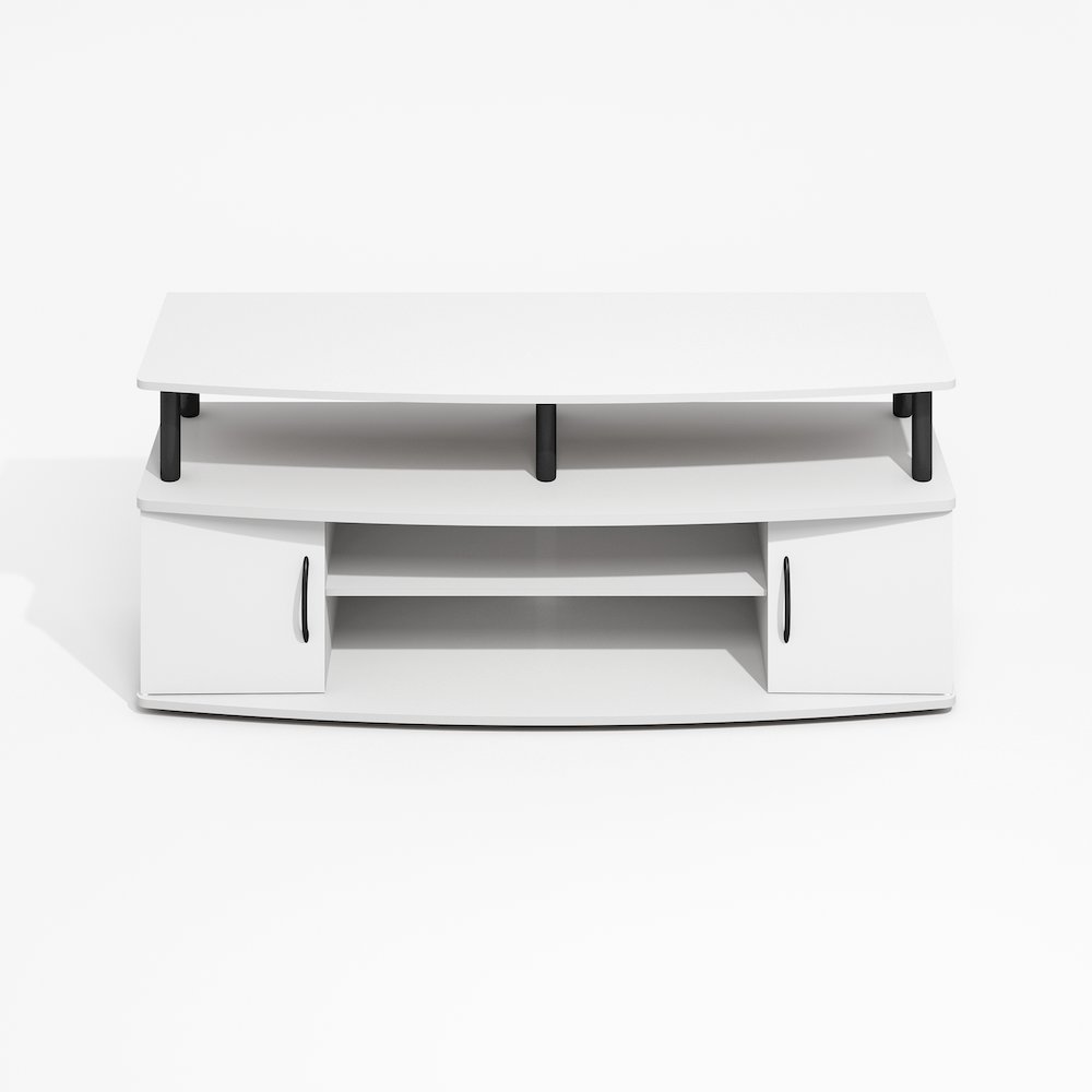 JAYA Large Entertainment Center Hold up to 55-IN TV, Plain White/Black. Picture 3