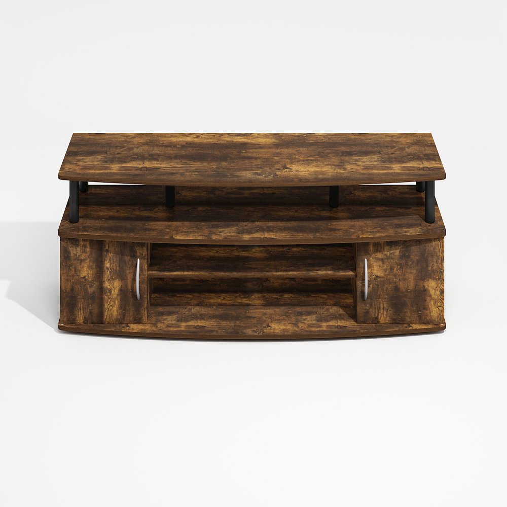 JAYA Large Entertainment Center Hold up to 55-IN TV, Amber Oak/Black. Picture 3