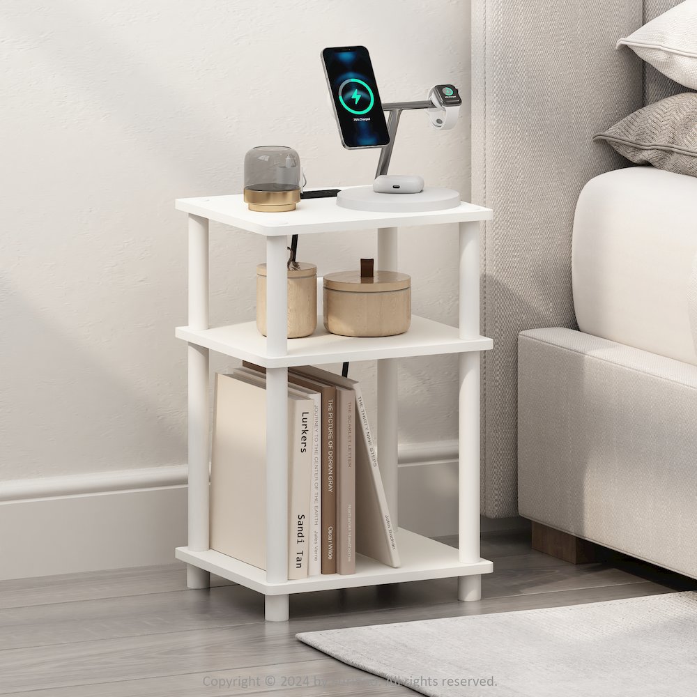 Just 3-Tier Turn-N-Tube Open Storage Nighstand, Bedside Table. Picture 6
