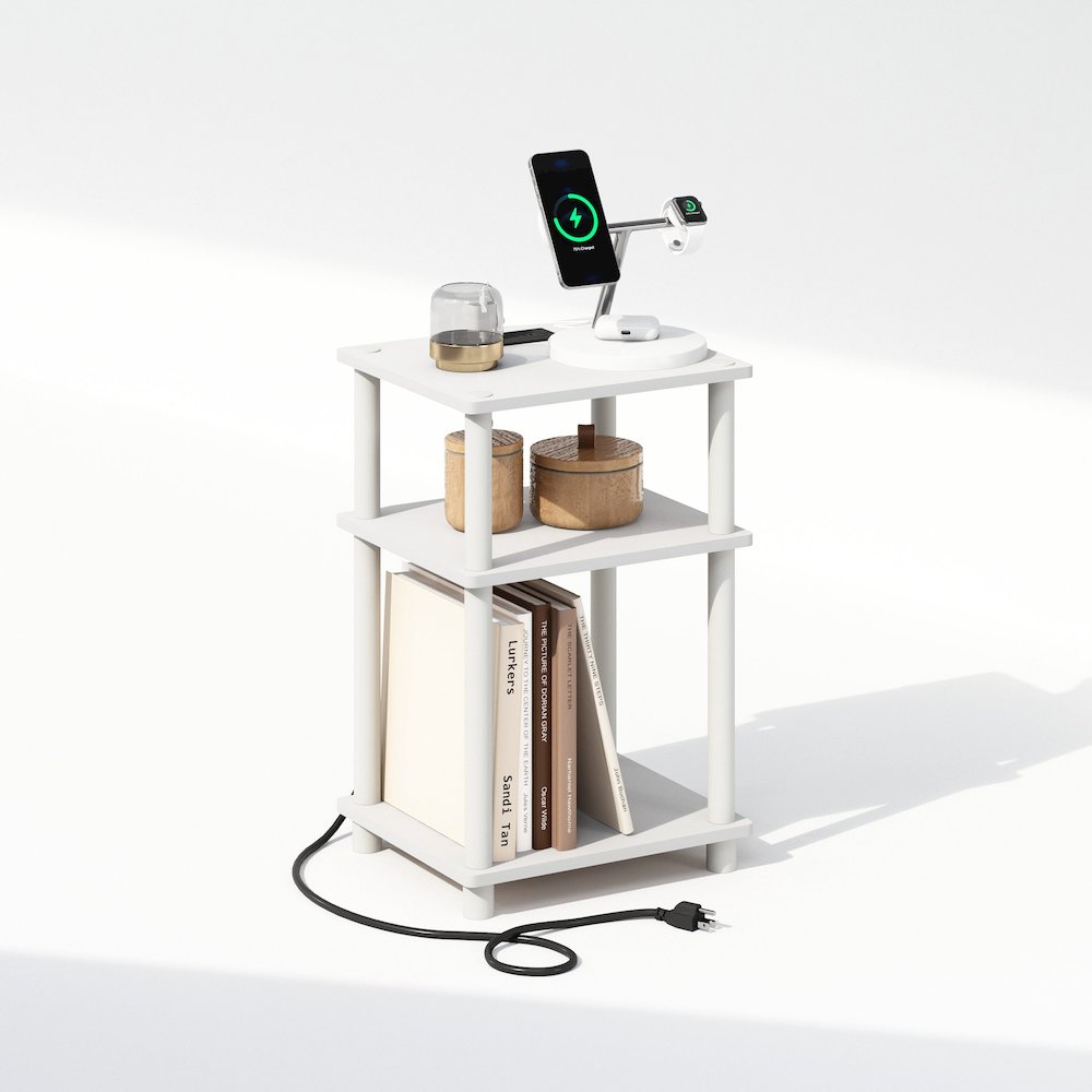 Just 3-Tier Turn-N-Tube Open Storage Nighstand, Bedside Table. Picture 4
