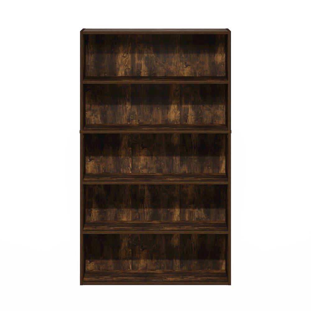 Pasir 5-Tier Open Shelf Bookcase, Bookshelf, 31.5 Inch Wide, Amber Pine. Picture 4