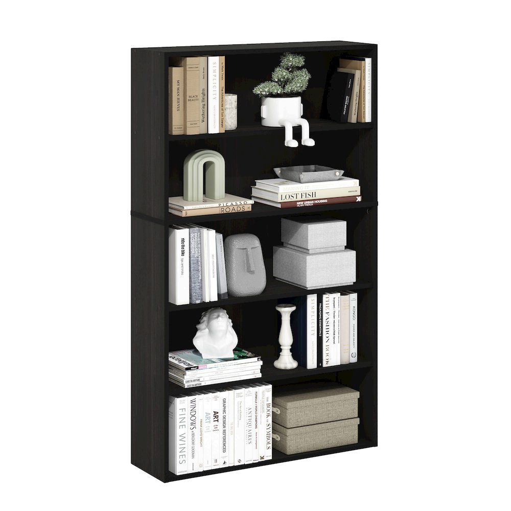 Pasir 5-Tier Open Shelf Bookcase, Bookshelf, 31.5 Inch Wide, Espresso. Picture 5