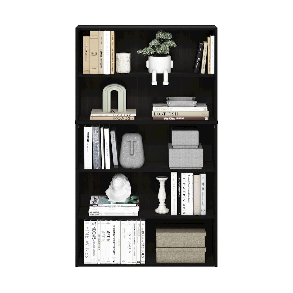 Pasir 5-Tier Open Shelf Bookcase, Bookshelf, 31.5 Inch Wide, Espresso. Picture 6