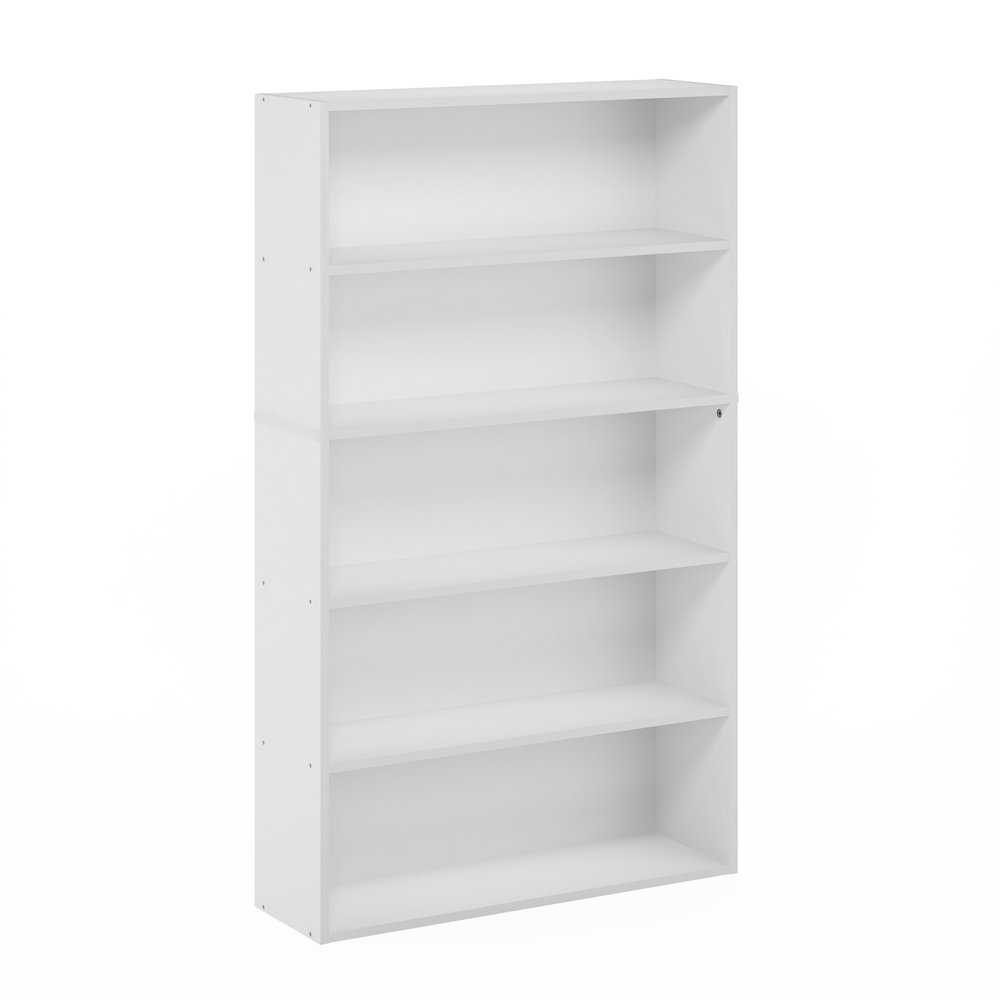 Pasir 5-Tier Open Shelf Bookcase, Bookshelf, 31.5 Inch Wide, White. Picture 1