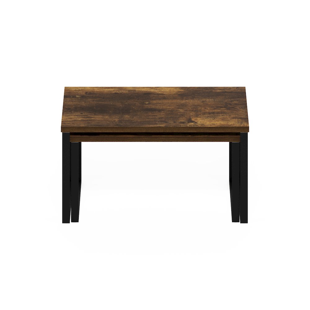 Stackable Kitchen Counter Shelves, Set of 2, Amber Pine/Black. Picture 4