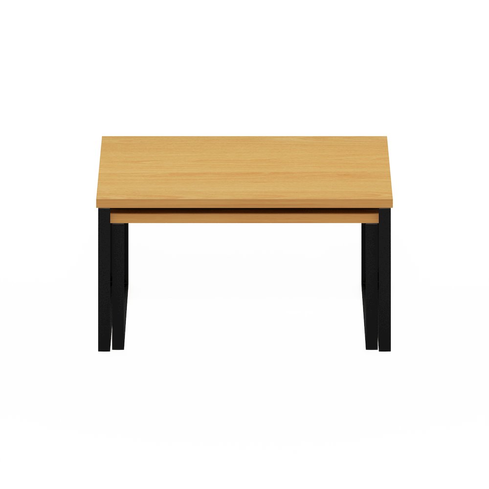 Stackable Kitchen Counter Shelves, Set of 2, Beech/Black. Picture 4