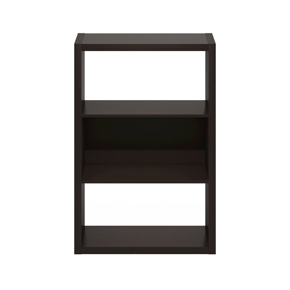 Viola 3-Tier Open Shelf Bookcase, Bookshelf, Dark Oak. Picture 4