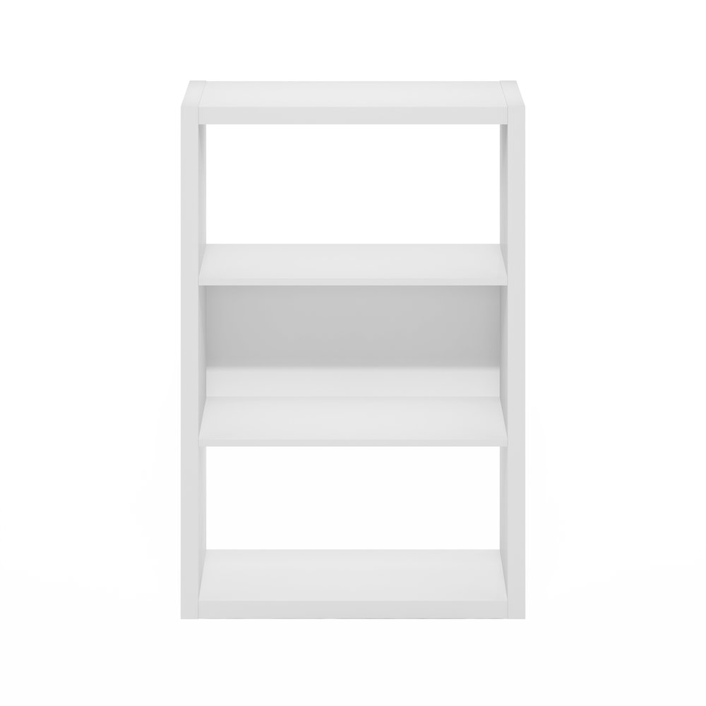 Viola 3-Tier Open Shelf Bookcase, Bookshelf, White. Picture 4