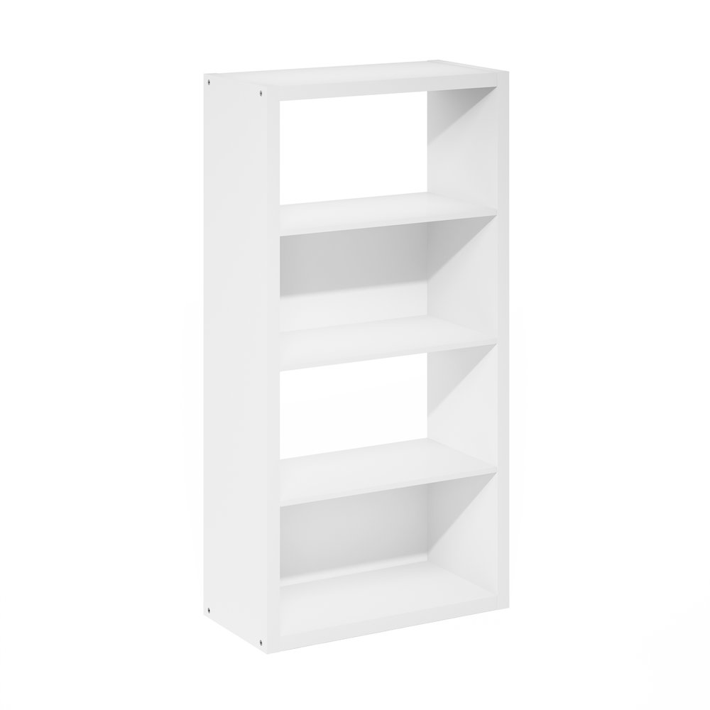 Viola 4-Tier Open Shelf Bookcase, Bookshelf, White. Picture 1