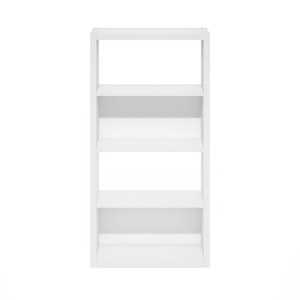 Viola 4-Tier Open Shelf Bookcase, Bookshelf, White. Picture 4