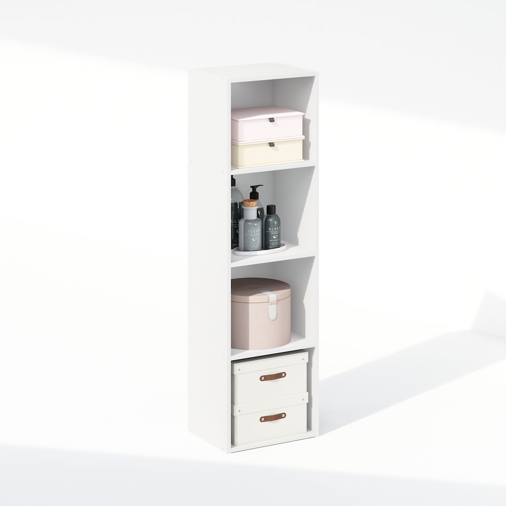 Reed 4-Tier Open Shelf Multipurpose Closet & Clothing Storage, Storage Organizer. Picture 4