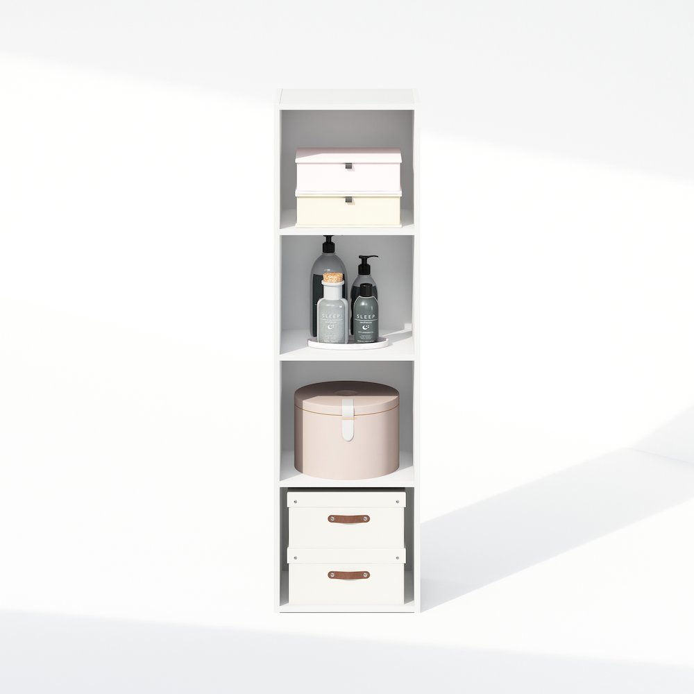 Reed 4-Tier Open Shelf Multipurpose Closet & Clothing Storage, Storage Organizer. Picture 5