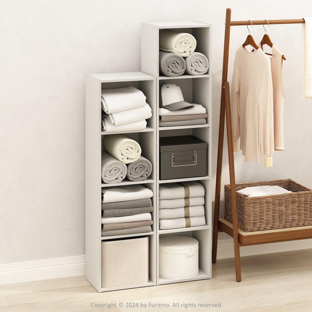 Reed 5-Tier Open Shelf Multipurpose Closet & Clothing Storage, Storage Organizer. Picture 6