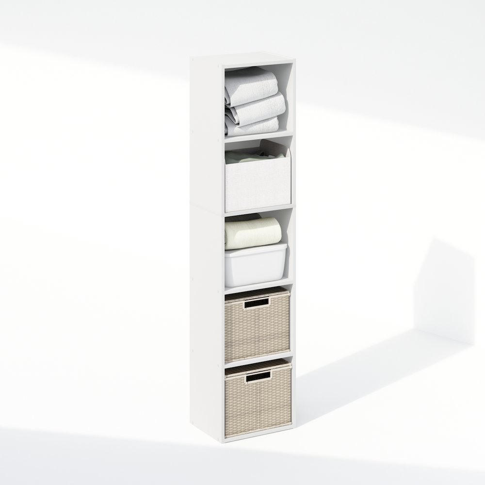 Reed 5-Tier Open Shelf Multipurpose Closet & Clothing Storage, Storage Organizer. Picture 4