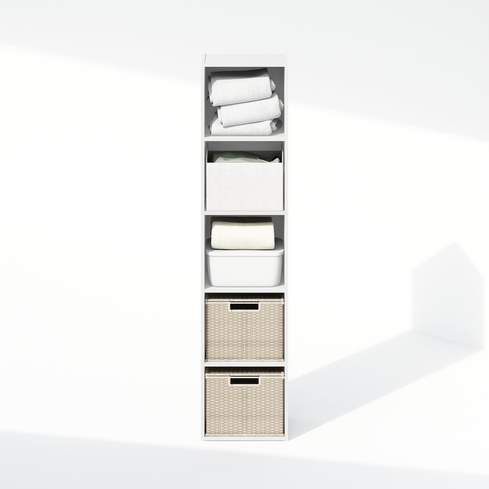 Reed 5-Tier Open Shelf Multipurpose Closet & Clothing Storage, Storage Organizer. Picture 5