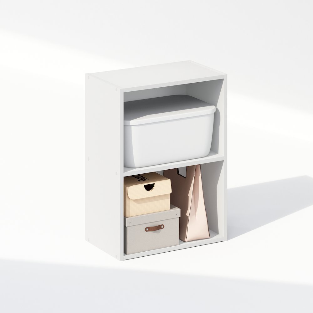 Reed 2-Tier Open Shelf Multipurpose Closet & Clothing Storage, Storage Organizer. Picture 4