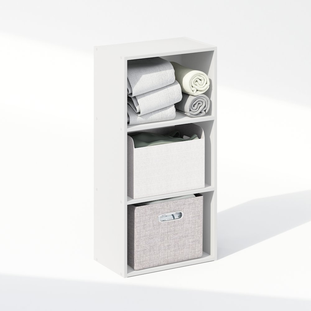 Reed 3-Tier Open Shelf Multipurpose Closet & Clothing Storage, Storage Organizer. Picture 4