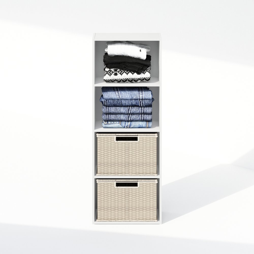 Reed 4-Tier Open Shelf Multipurpose Closet & Clothing Storage, Storage Organizer. Picture 5