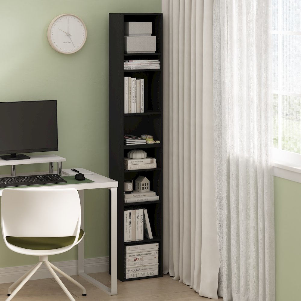 Pasir 8-Tier Open Shelf Bookcase, Blackwood. Picture 2