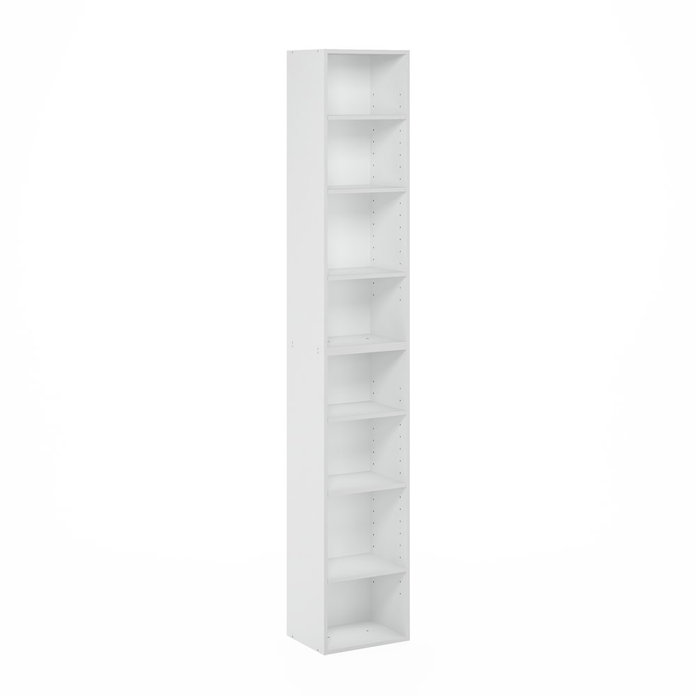 Pasir 8-Tier Open Shelf Bookcase, White. Picture 1
