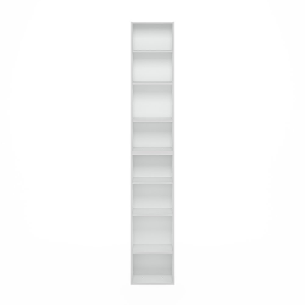 Pasir 8-Tier Open Shelf Bookcase, White. Picture 4