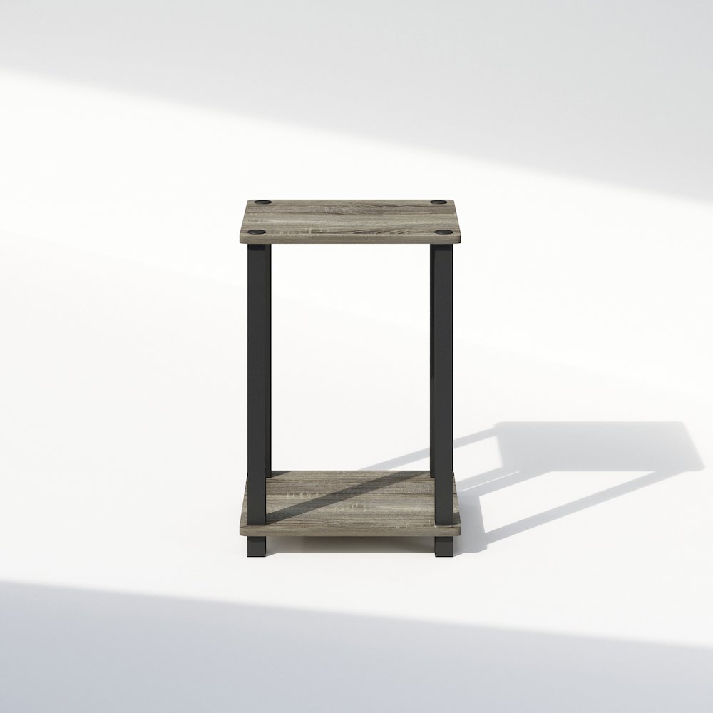 Simplistic Compact Bedside Table, Nightstand, French Oak/Black. Picture 3