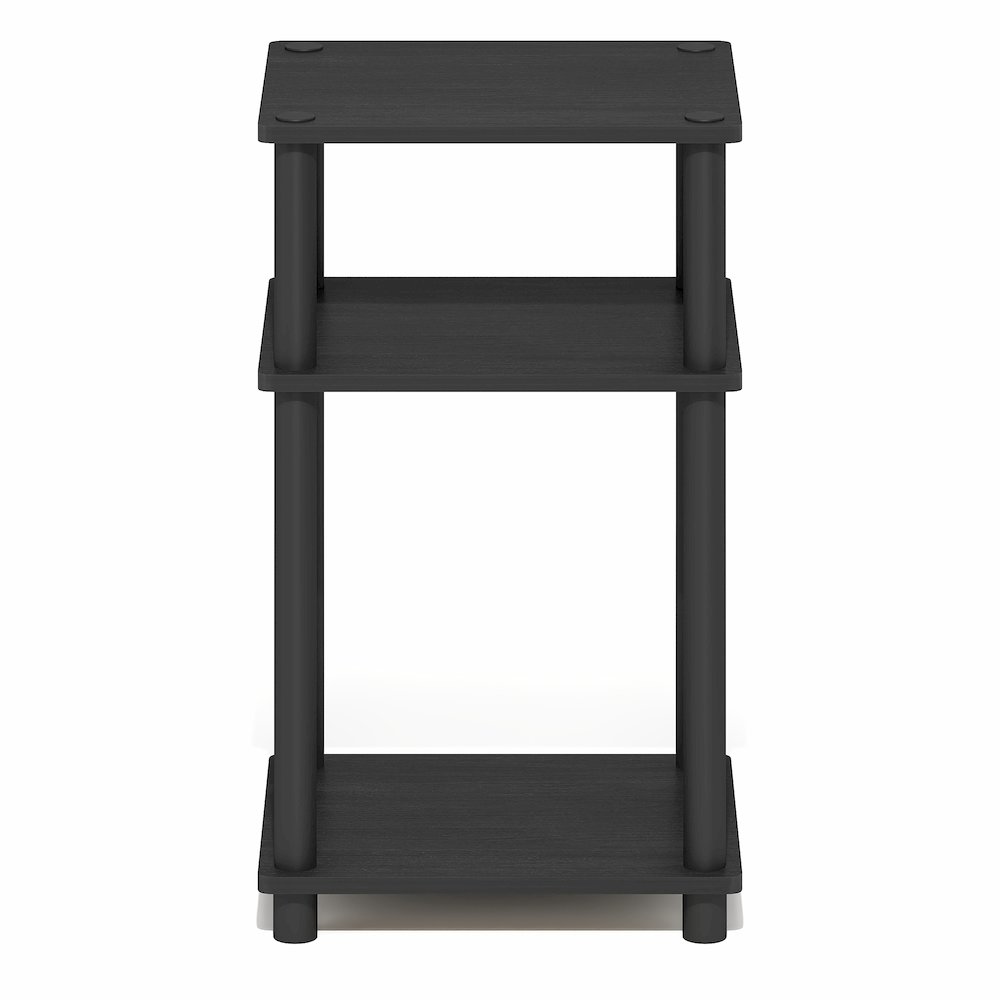 Side Table, 3-Tier End Table, Night Stand, Bedside Table, Dark Americano. Picture 2