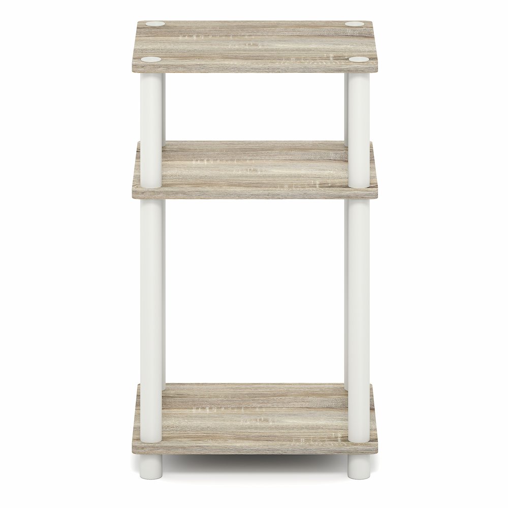 Side Table, 3-Tier End Table, Night Stand, Bedside Table, Light Oak. Picture 2